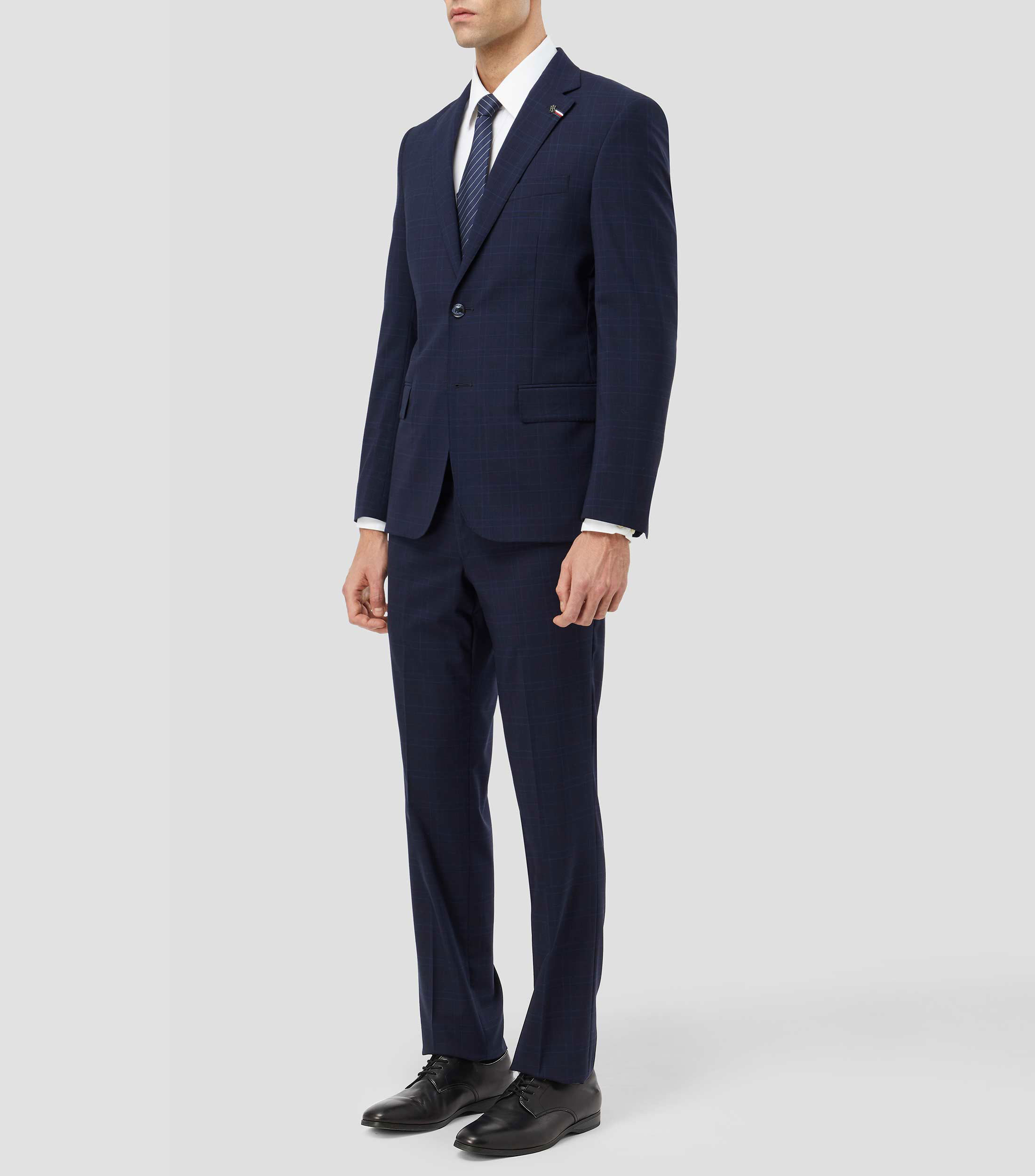 Traje de lana corte slim príncipe de Gales Hombre